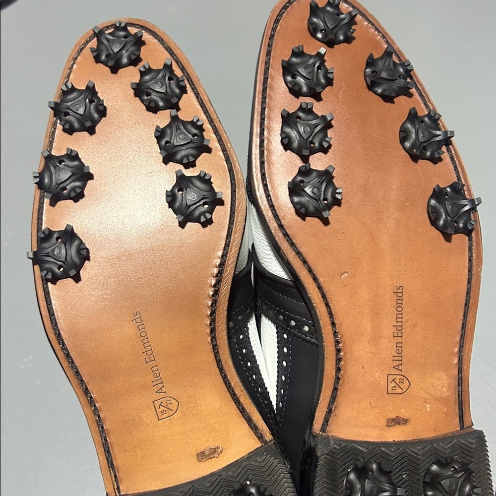 (NEW) Allen Edmonds Honors Collection Fort Worth 2.0 Premium Leather Golf Shoes - Picture 12 of 15